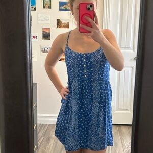 Abercrombie & Fitch Blue Floral Mini Dress